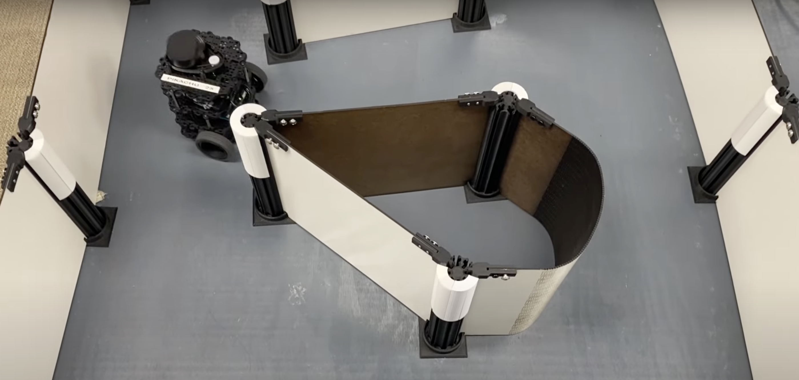 View of the robot in the maze